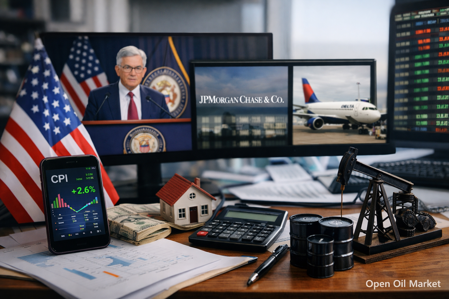 অর্থনৈতিক ঘটনা এবং কর্পোরেট রিপোর্ট — মঙ্গলবার, ১৩ জানুয়ারি ২০২৬: মার্কিন CPI এবং রিপোর্টিং মৌসুমের শুরু