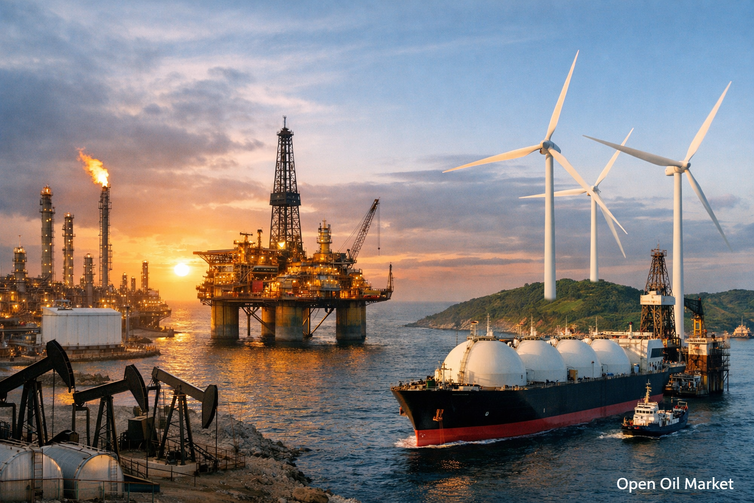 বিশ্ব বাজার TЭК: তেল, গ্যাস, শক্তি এবং ВИЭ — ৪ ফেব্রুয়ারি ২০২৬ সালের ঘটনা