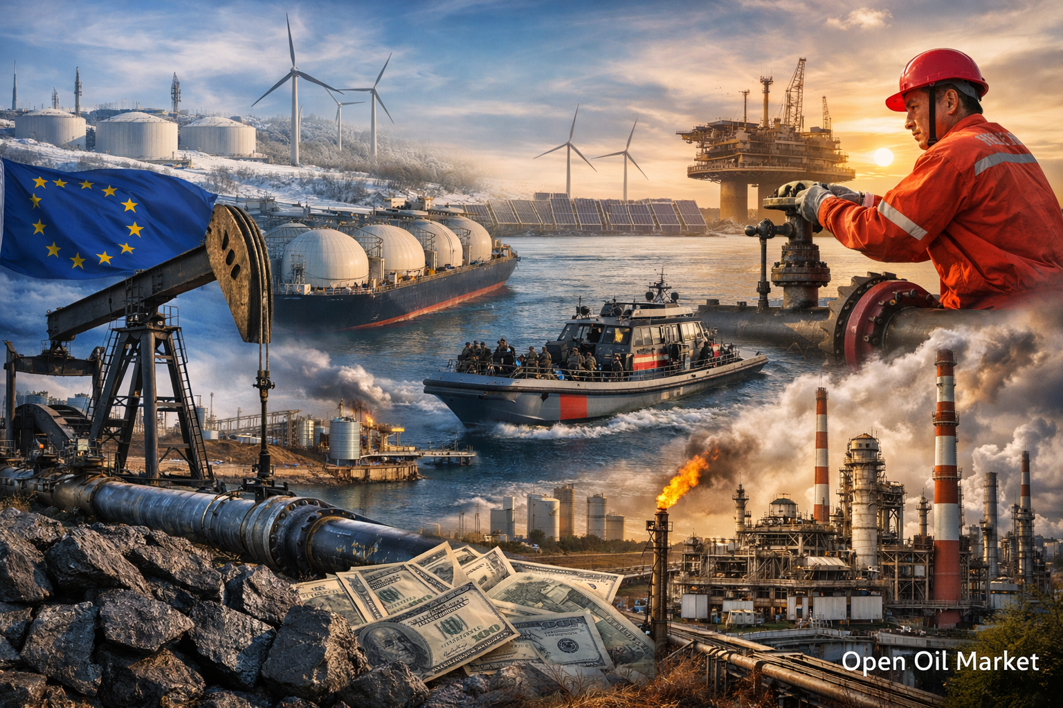 টিইসি খবর - বৃহস্পতিবার, ৮ জানুয়ারি ২০২৬: অতিরিক্ত উৎপাদনের চাপের অধীনে বিশ্ব তেল, গ্যাস ও শক্তির বাজার।