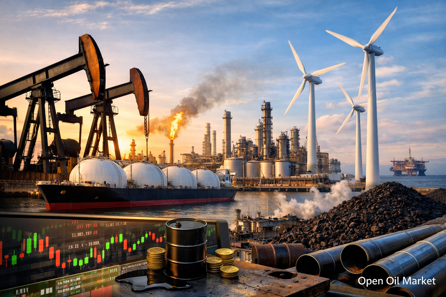 তেল গ্যাস এবং শক্তি — রবিবার, ১৫ ফেব্রুয়ারি ২০২৬: ব্রেন্ট, গ্যাস এবং ভিআইই